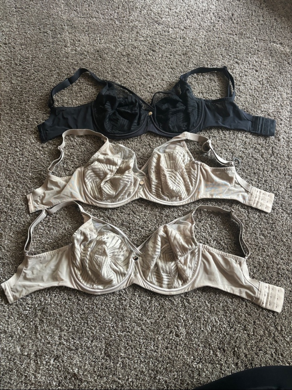 Everyday Underwire Bra Duo in Black and Beige